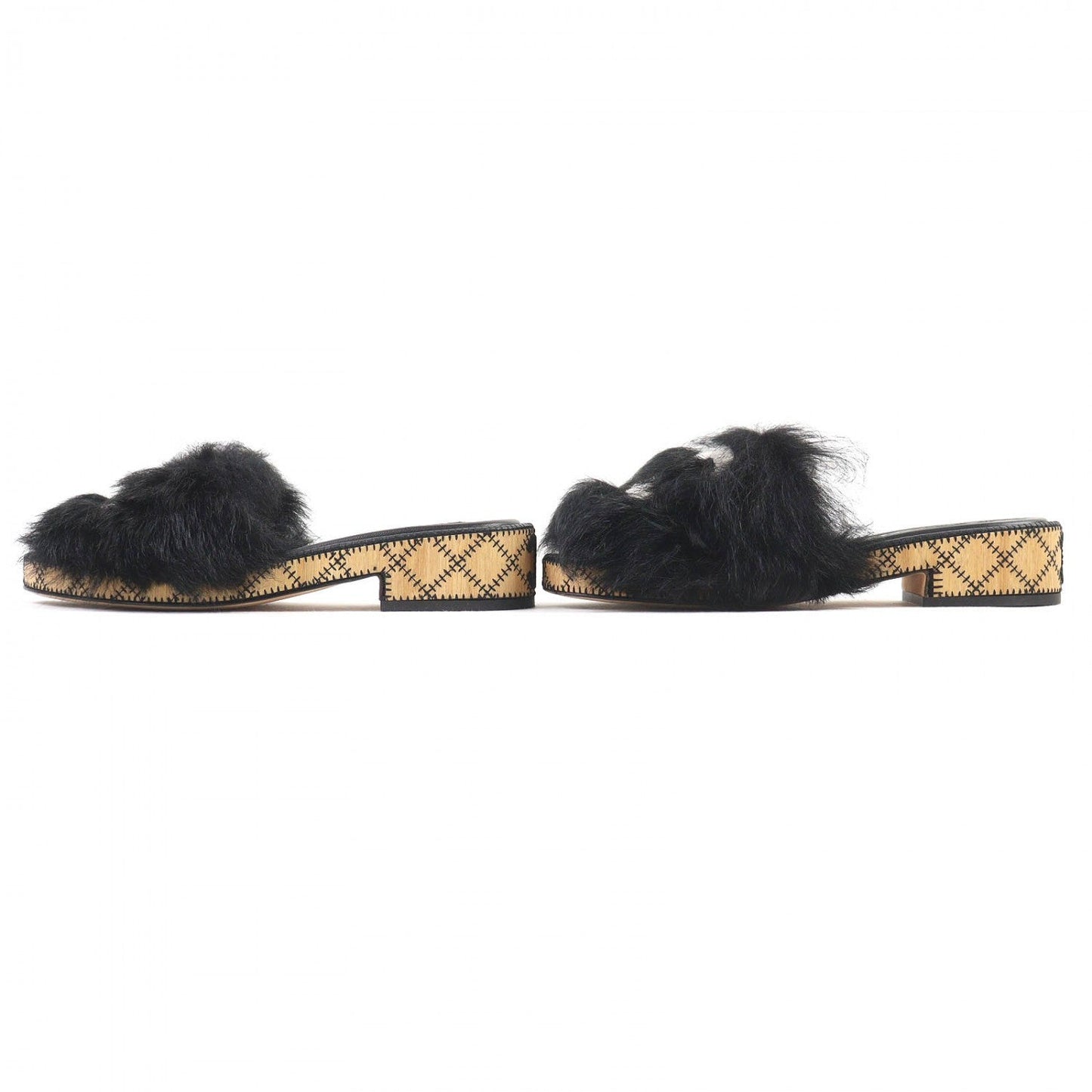 CHANEL Sandals G39357 lambskin black 35