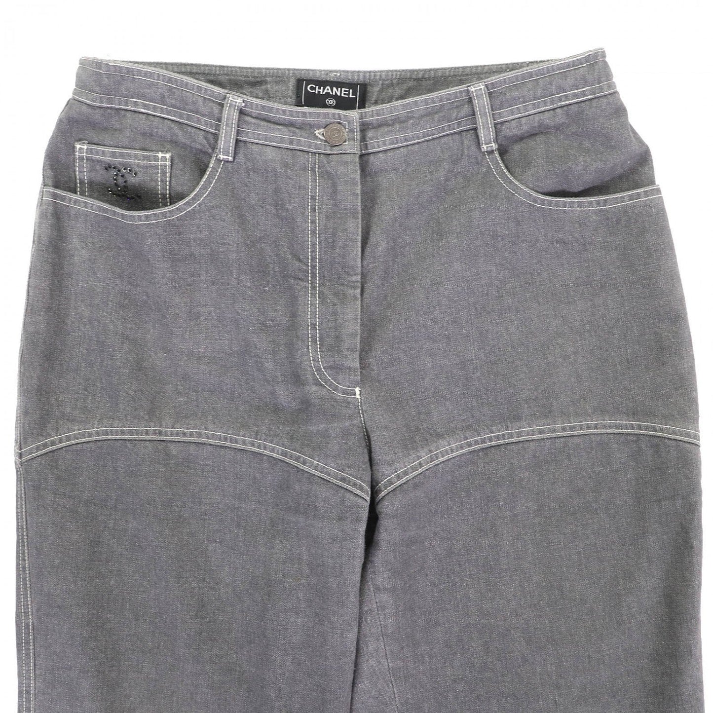 CHANEL Denim pants 01P P17693 cotton gray Ã¥Â¸ÂÃ¥Â°ÂÃ£ÂÂµÃ£ÂÂ¤Ã£ÂÂº46