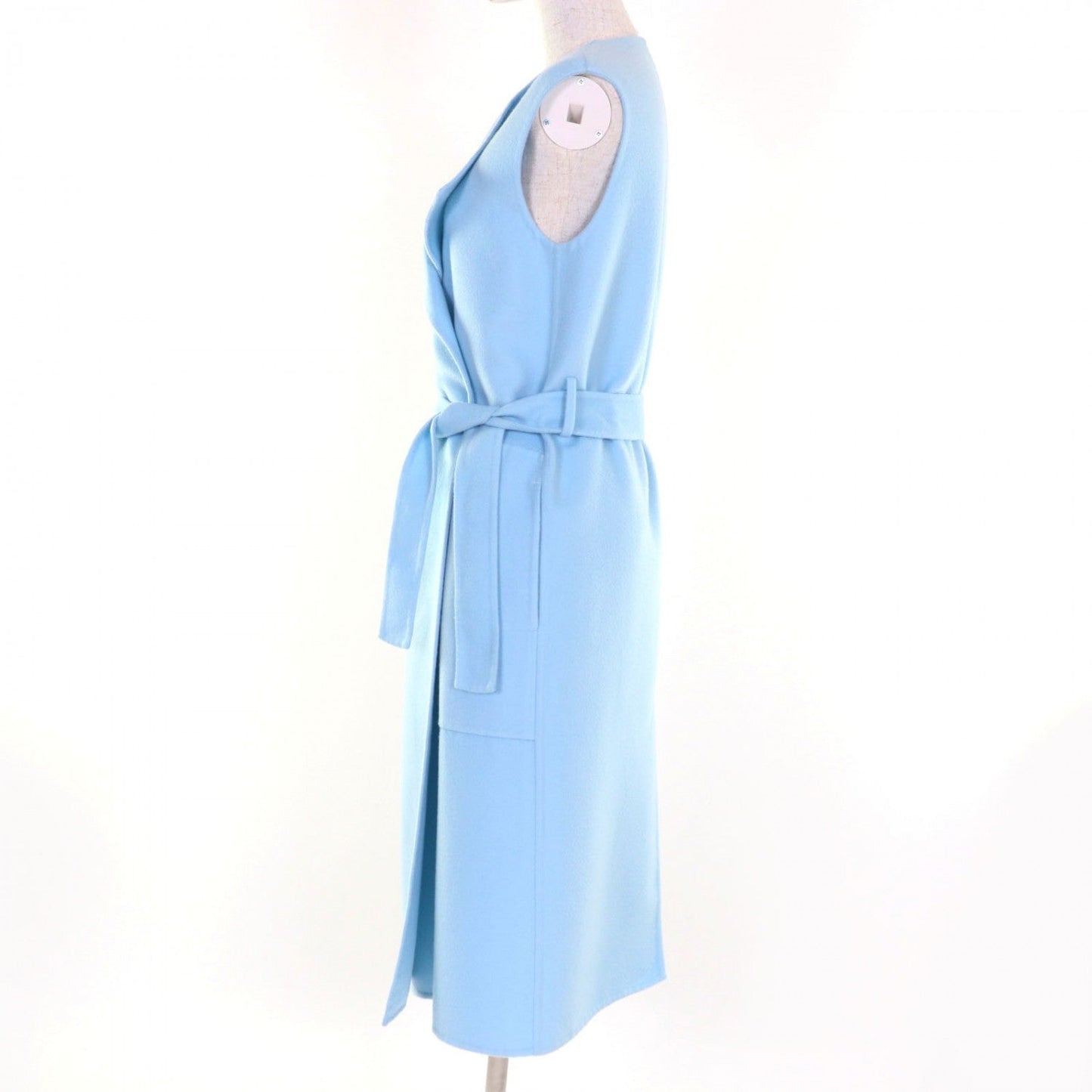 HERMES coat Baby Cashmere Light blue 34
