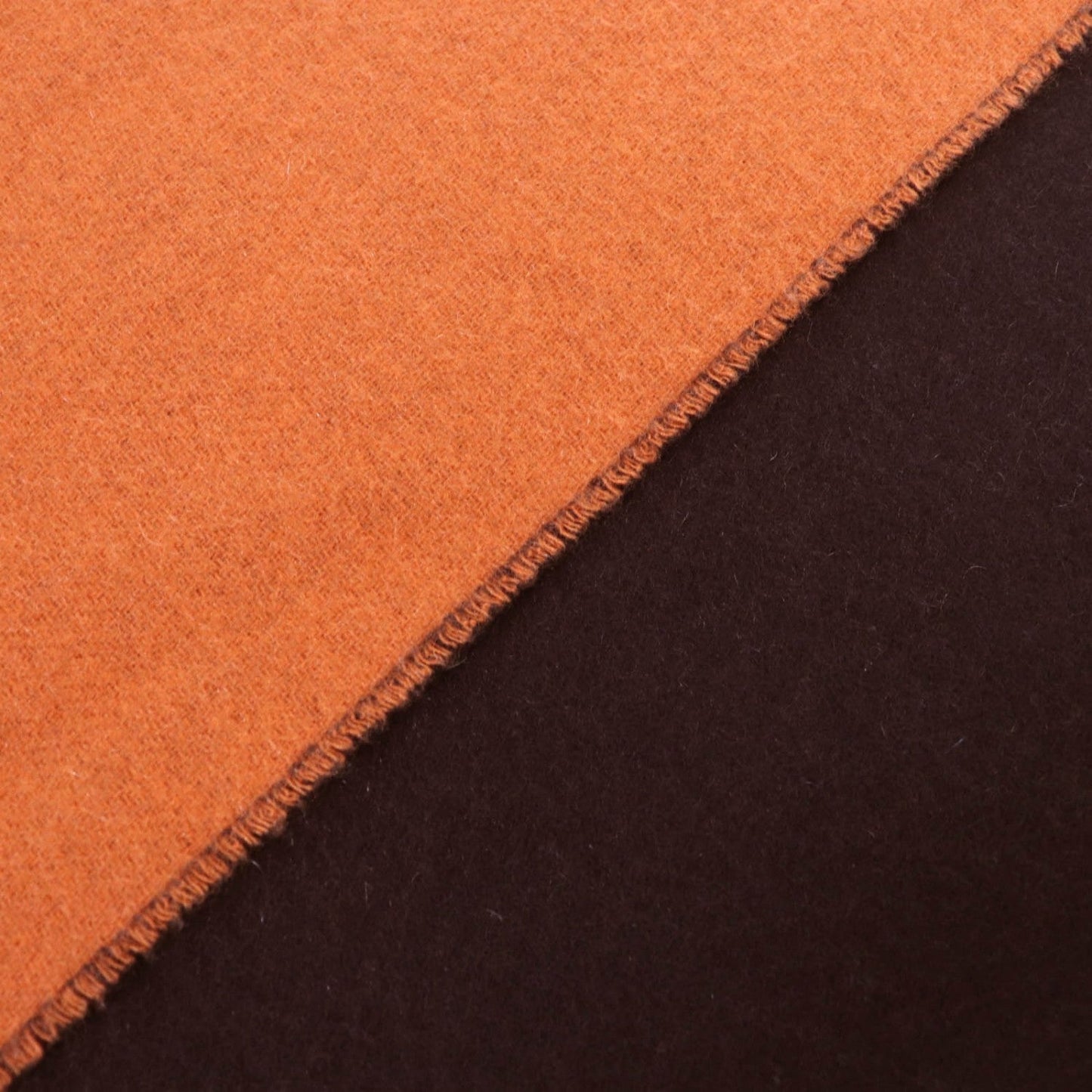 HERMES Scarf cashmere Orange brown