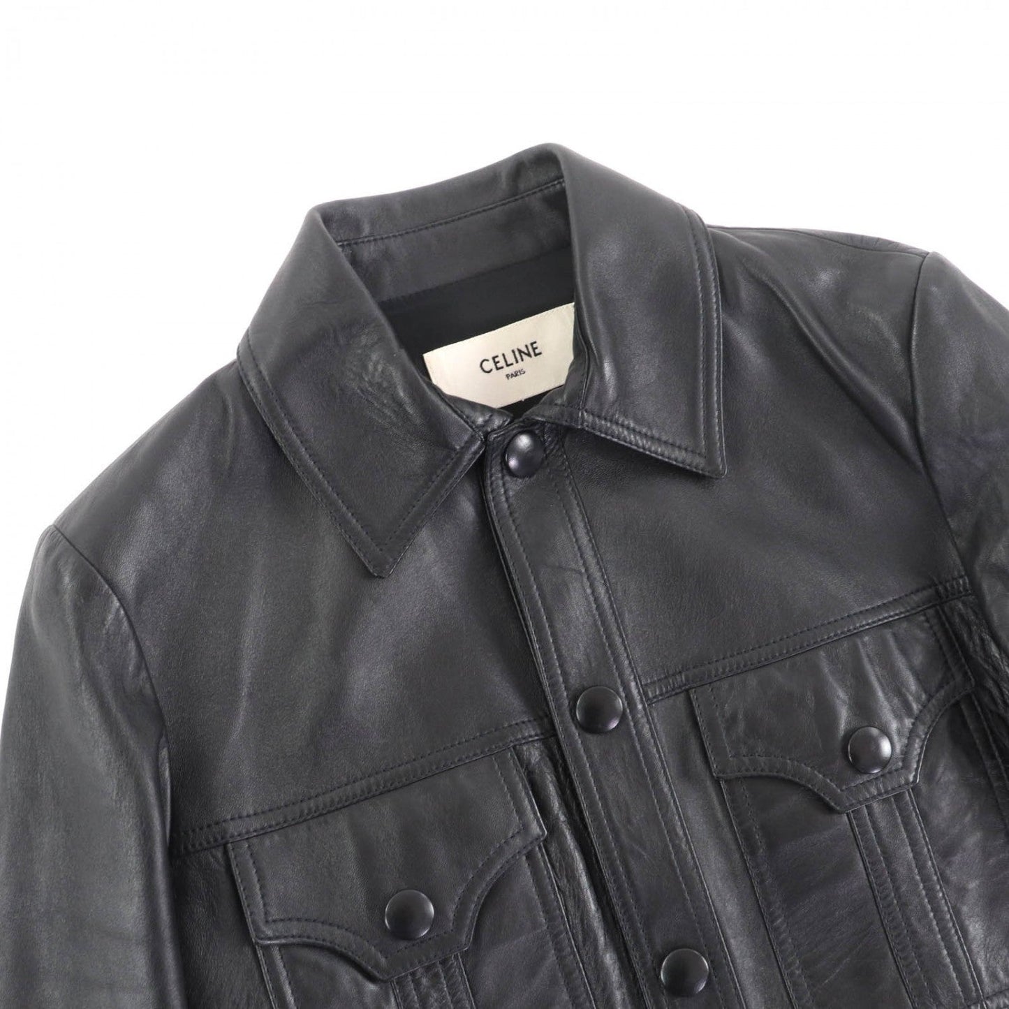CELINE Jacket 2F017291D lambskin black 44