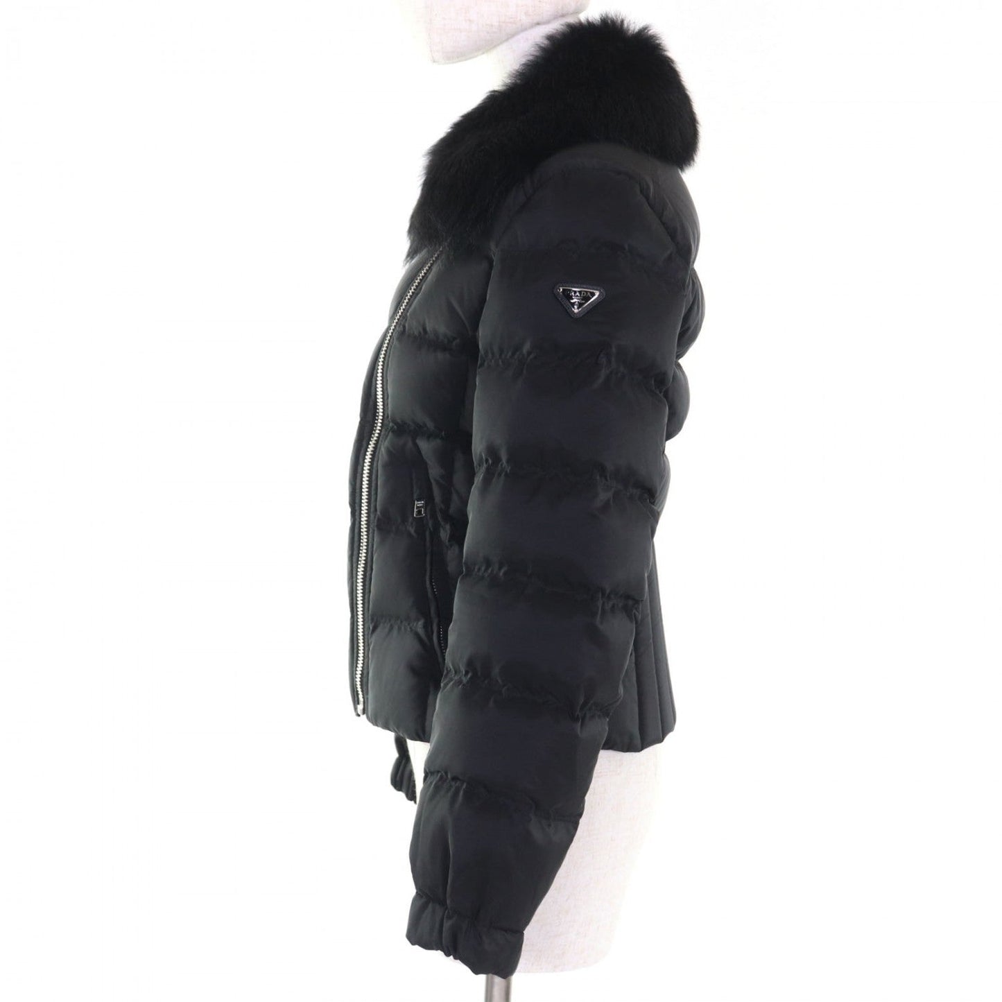PRADA Down jacket 29Y510 Lamb leather black 40
