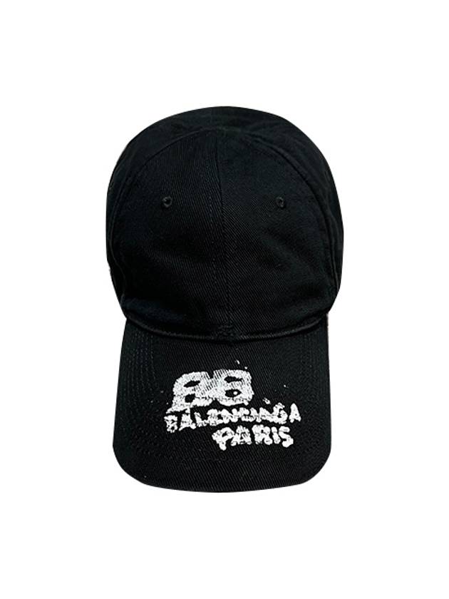 Luxury Balenciaga Trending 2025 Hand Draw BB Icon Ball Cap Black