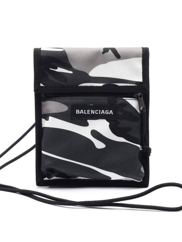 Luxury Balenciaga Trending 2025 Logo Patch Camouflage Print Cross Bag Grey