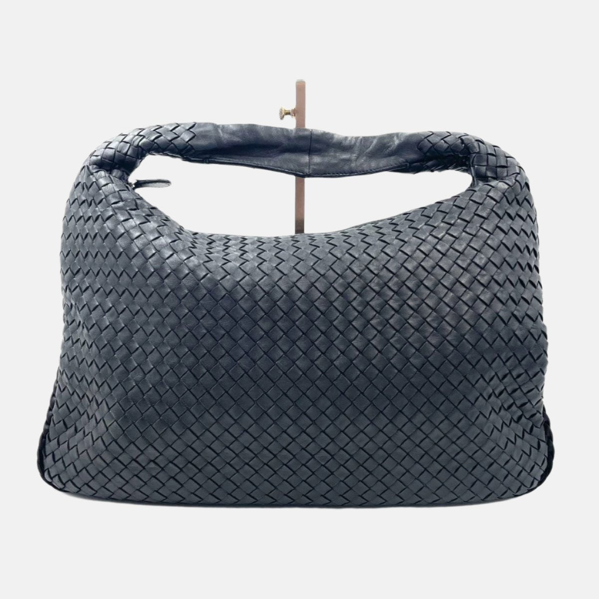 Bottega Veneta Intrecciato Hobo Bag Medium Black Lambskin leather 45cm
