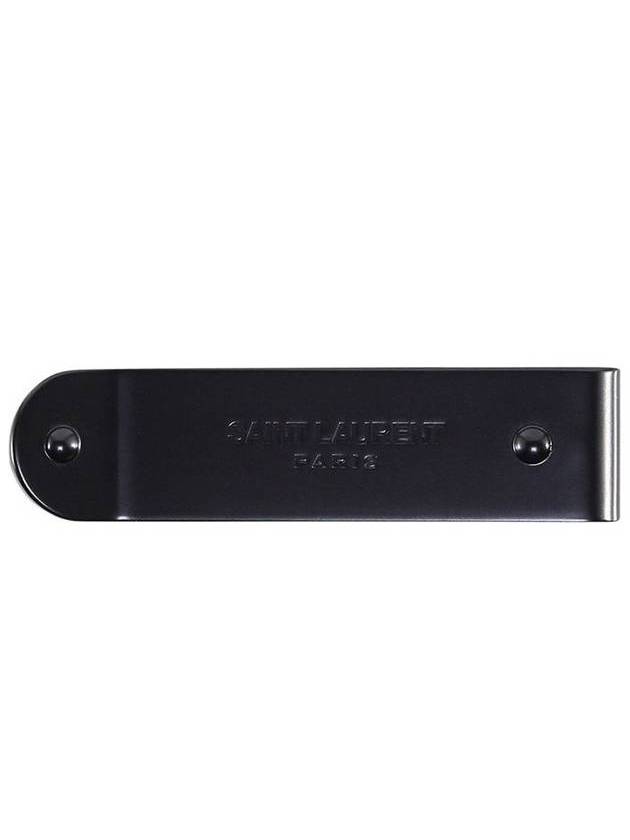 Luxury Saint Laurent Trending 2025 ID Money Metal Clip Black