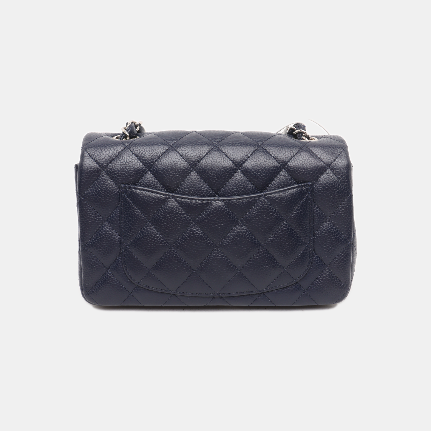 Chanel Classic Flap Rectangular Mini Navy Caviar Leather Silver Hardware 2013-14