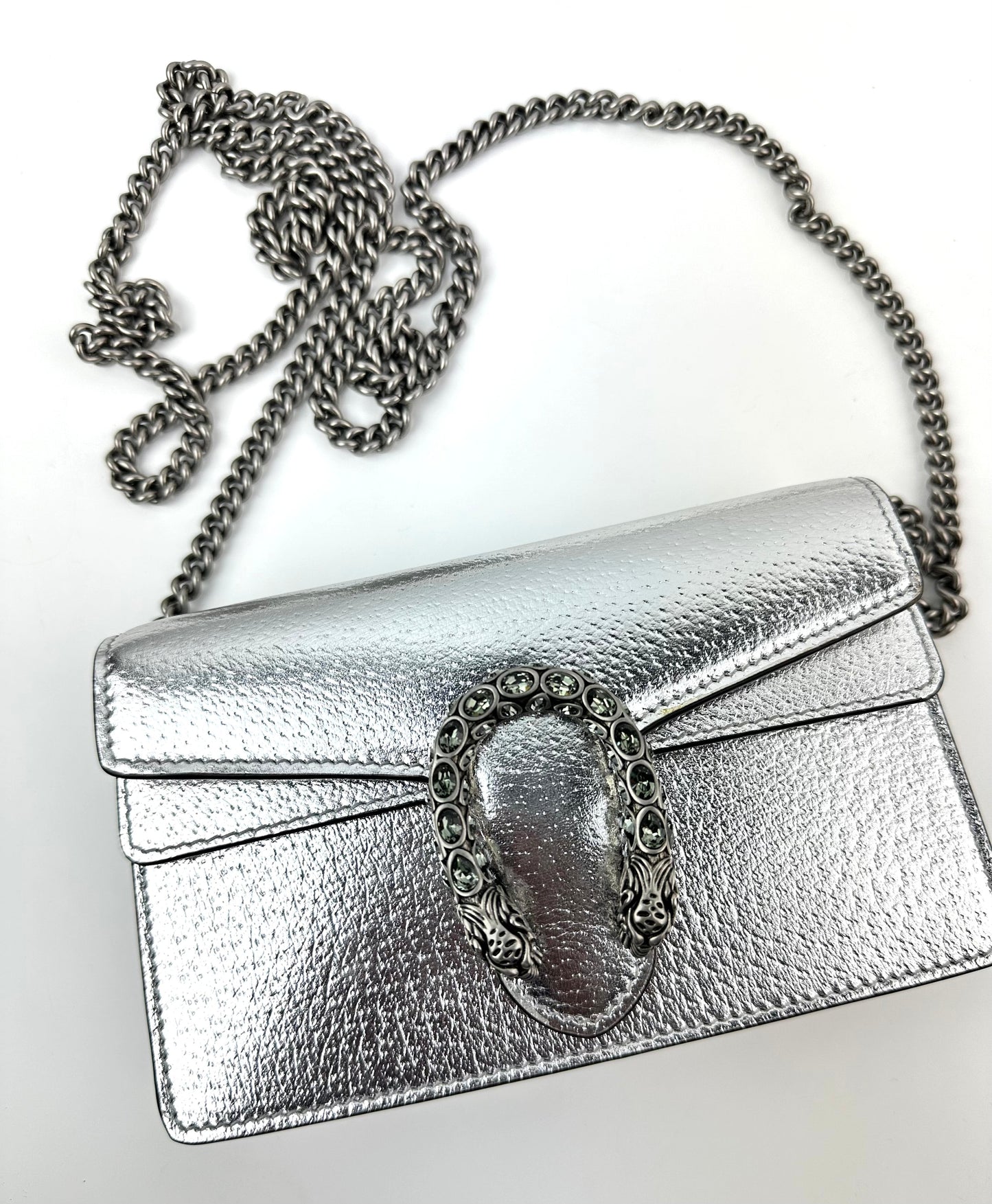 Gucci GG Dionysus Super Mini Bag Silver