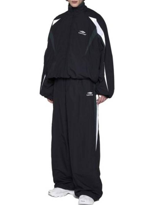 Luxury Balenciaga Trending 2025 Embroidered Logo Nylon Track Pants Black