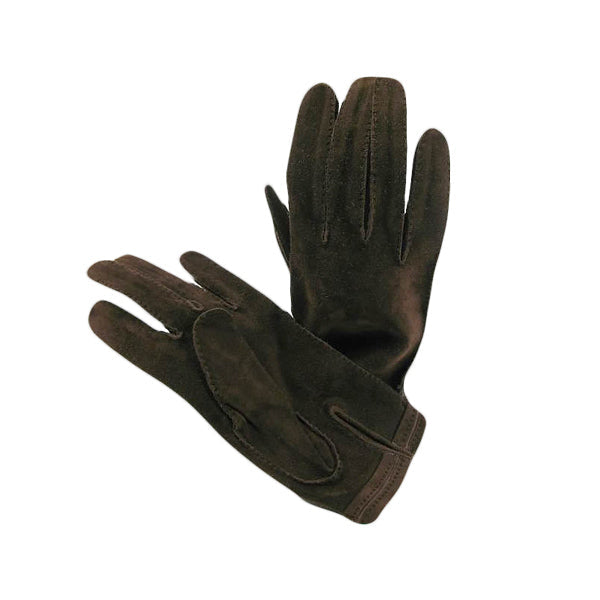 HERMES gloves suede Dark brown Women ‚U 1/2