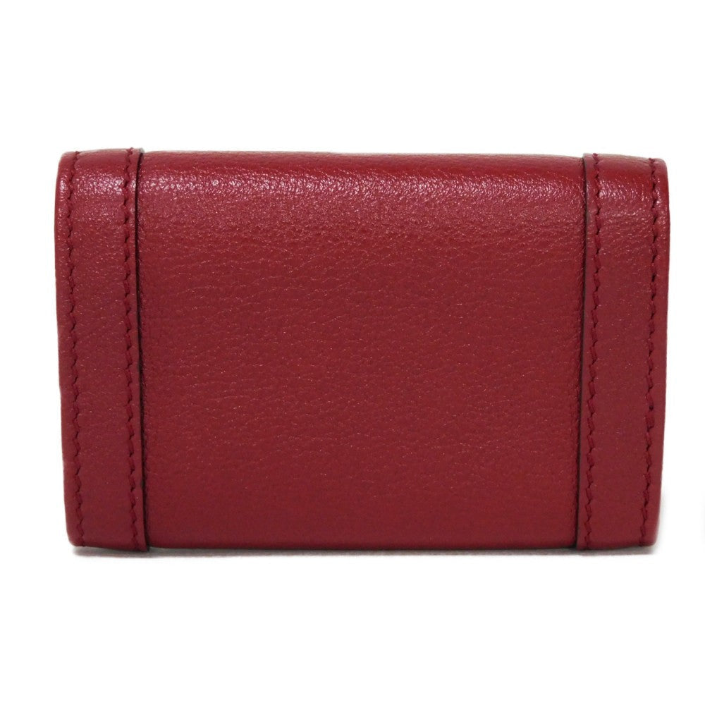 GUCCI Key case Key holder  658636 17Q0T 6638 Calf leather Red Double G Red GG Marmont Diana Bamboo 6-ring keychain Women