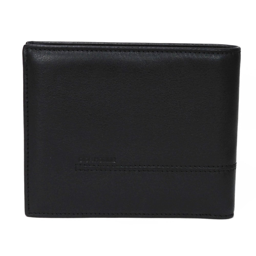 DIOR HOMME Bifold Wallet Smooth Calfskin Leather black Smooth Calfskin Billfold Card Case Pass Case Good Condition Logo embossing Bifold wallet mens