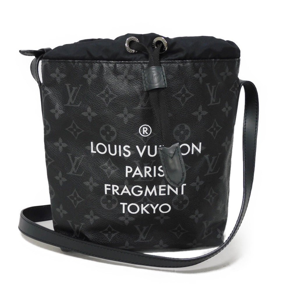 LOUIS VUITTON Shoulder Bag M43418 Monogram Eclipse Canvas Noir LV Circle Fragment Logo Circle Thunder Hiroshi Fujiwara Monogram Eclipse Nano Bag mens