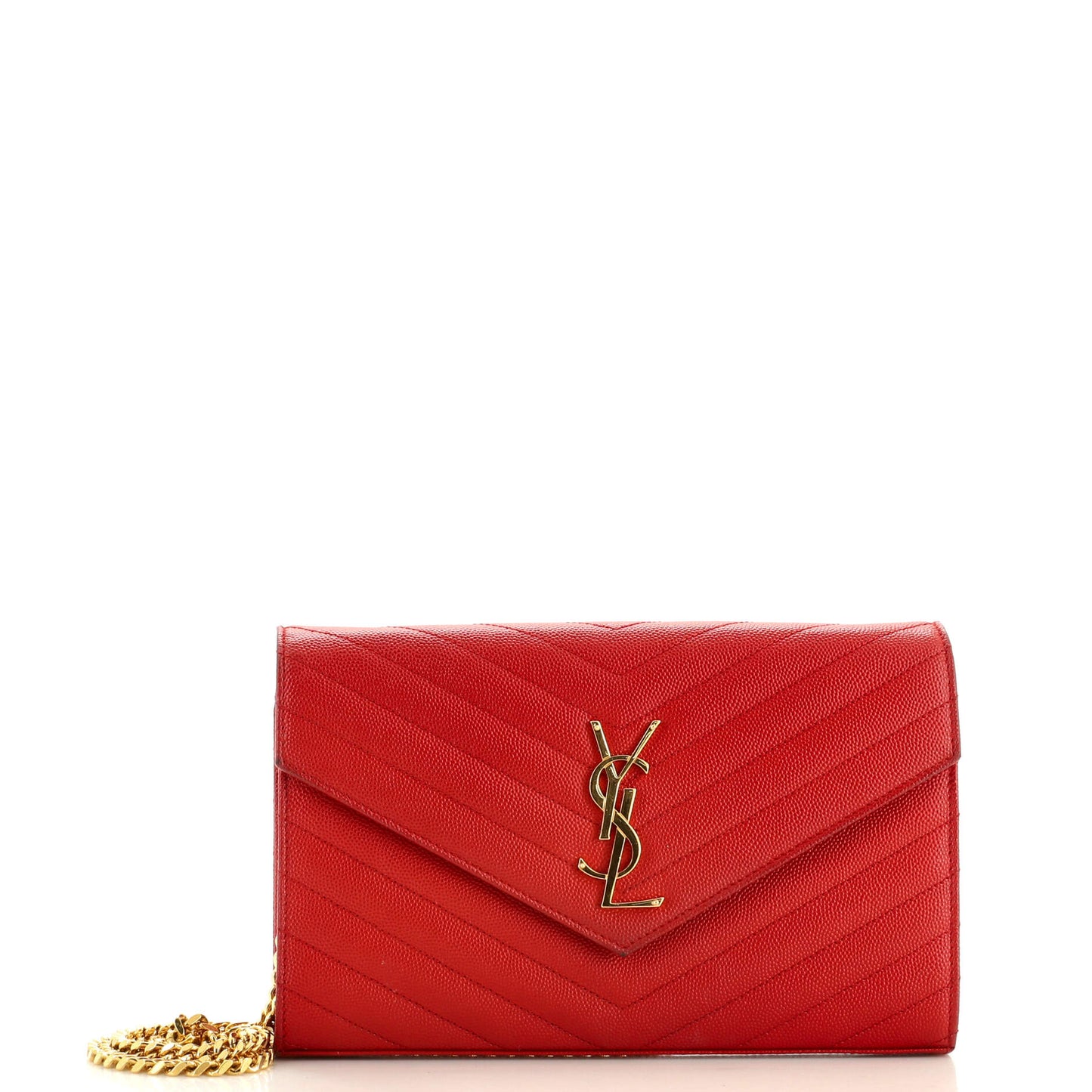 Luxury Saint Laurent Trending 2025 Classic Monogram Wallet on Chain Matelasse Chevron Leather Medium