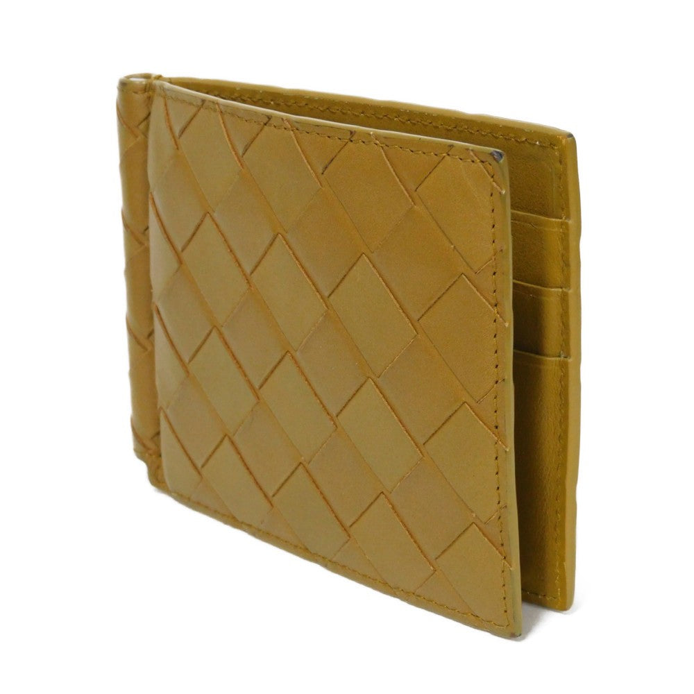 BOTTEGAVENETA Bifold Wallet 592626 VCPQ4 7718 Calfskin Acorn Light Brown RFID Maxi INTRECCIATO Money clip wallet mens