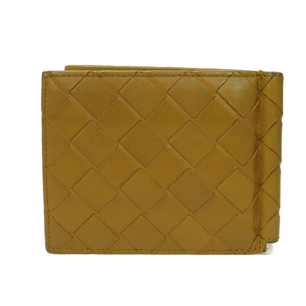 BOTTEGAVENETA Bifold Wallet 592626 VCPQ4 7718 Calfskin Acorn Light Brown RFID Maxi INTRECCIATO Money clip wallet mens