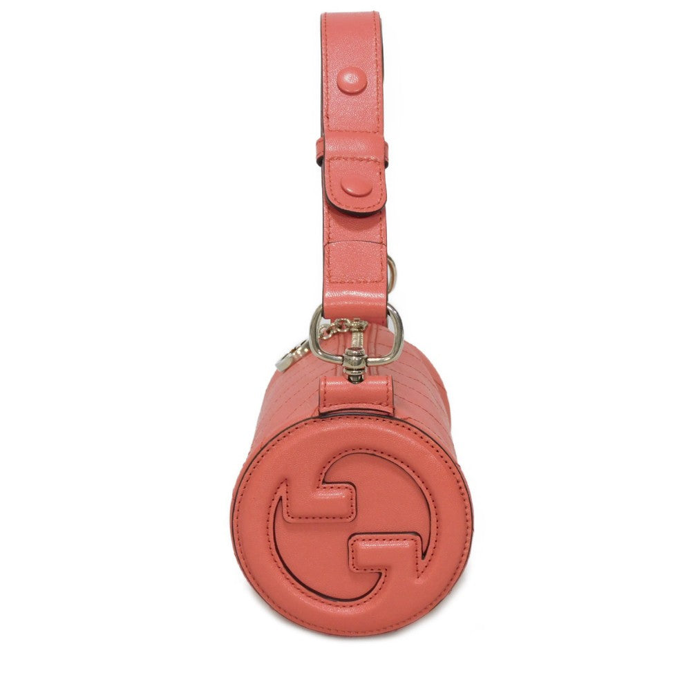 GUCCI Shoulder Bag 760170 AACPY 6701 Calf leather pink GG Charm RFID IC Chip Unused Interlocking G Blondie Mini Bag Women