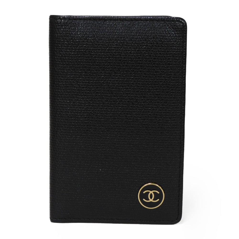 CHANEL Card Case A20910 Calfskin (embossed) black CC Mark Calfskin Enamel 11th Series COCO Mark COCO Button Card Holder Women(Unisex)