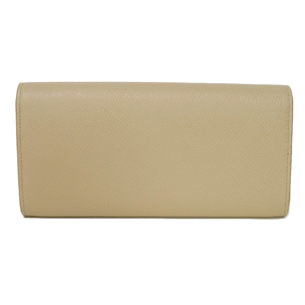 CELINE Long Wallet Purse 10B563BEL.03ND Grained calfskin (embossed) beige Foil Stamped Grain Calfskin Beige Bifold Wallet Long Wallet New logo Large flap wallet mens(Unisex)