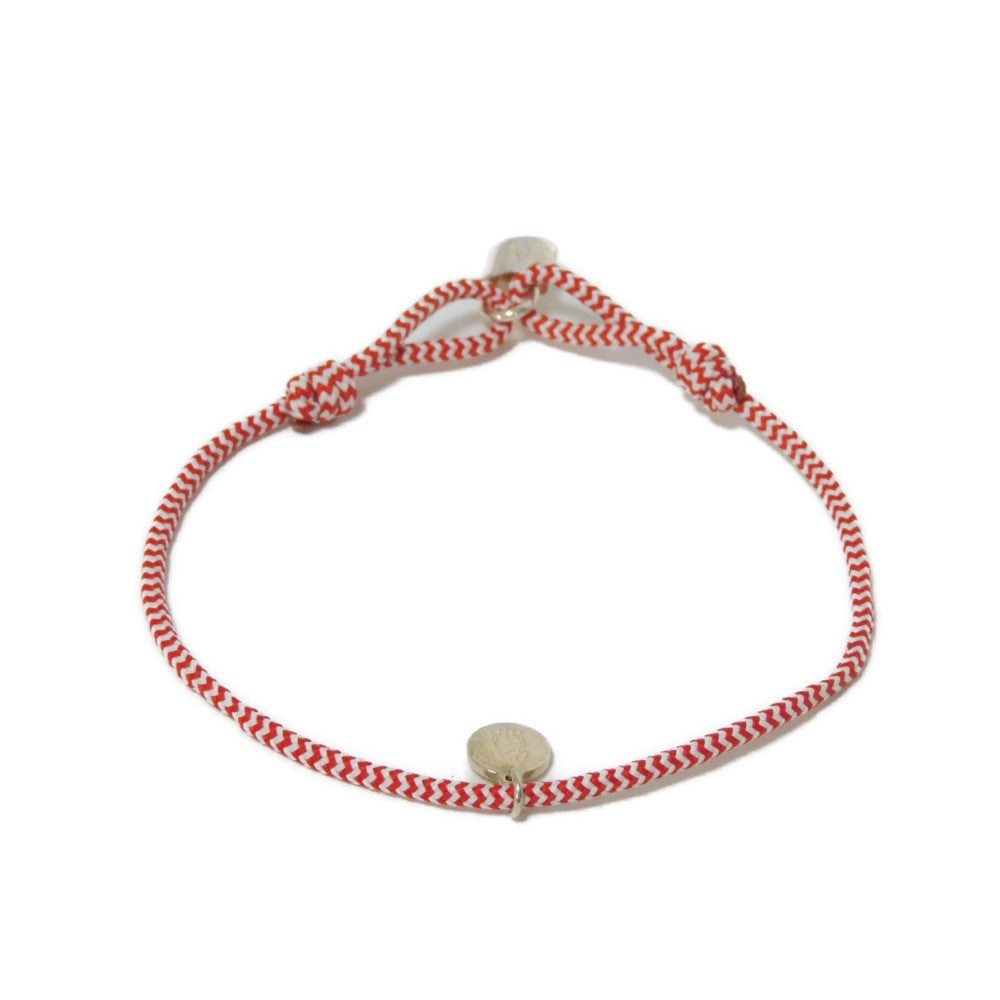 LOUIS VUITTON bracelet Q95705 SV925, cotton Red LV Circle Padlock Cotton Sophie Turner Silver Lockit Bracelet Women