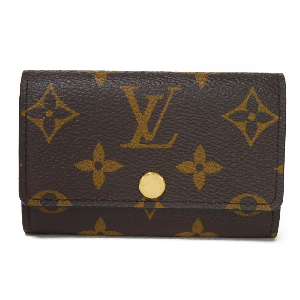 LOUIS VUITTON Key case Key holder  M62630 Monogram canvas x grain leather (embossed) Armagnac Current LV logo flower 6-row brown new RFID IC chip Monogram Multicles 6 unisex(Unisex)