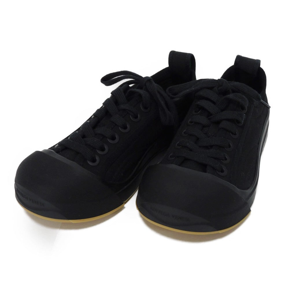 BOTTEGAVENETA sneakers 741360 V2R10 1000 Canvas x rubber black Low cut, good condition Vulcan Low Top Women 35 1/2