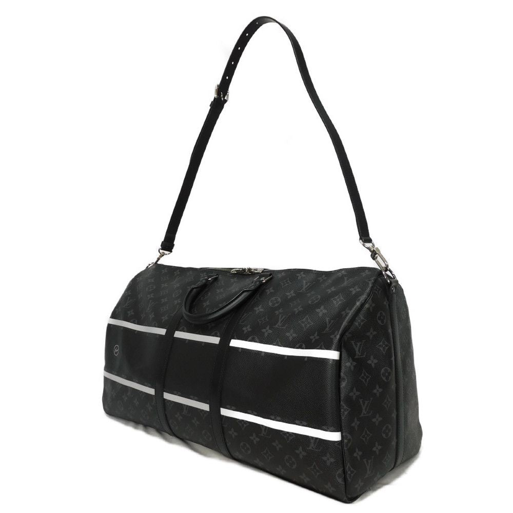 LOUIS VUITTON Boston Duffel bag M43414 Monogram Eclipse Canvas (Flash Print) Noir Fragment Circle Thunder Hiroshi Fujiwara Monogram Eclipse Keepall  bandouliere 55 mens