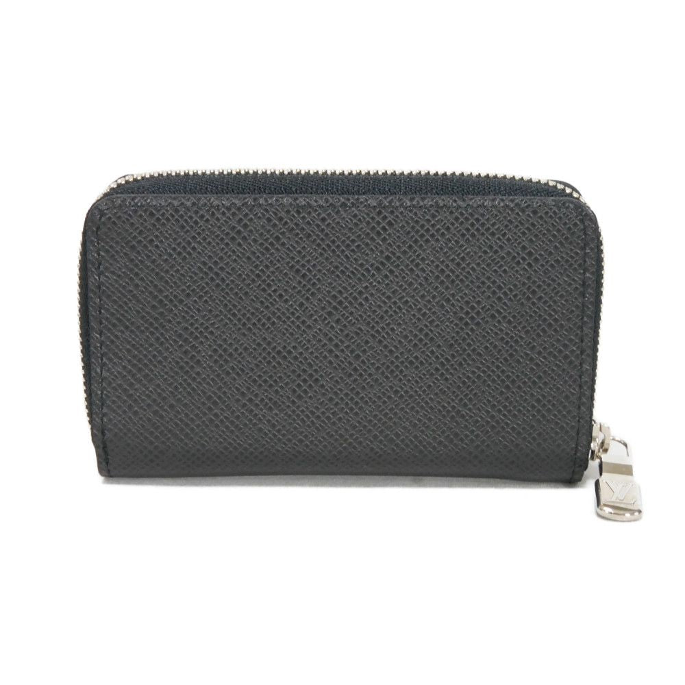 LOUIS VUITTON Coin case M30511 Taiga leather (embossed) Noir New LV logo embossed black Zip Around Taiga Zippy coin purse mens