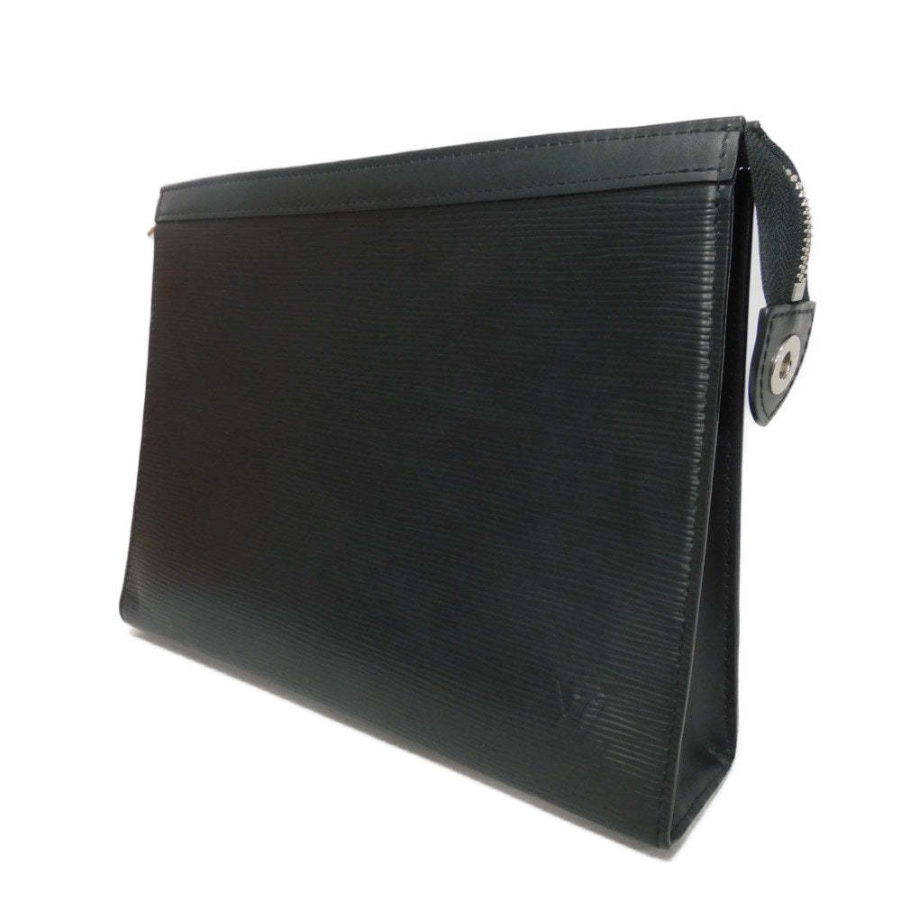 LOUIS VUITTON Clutch bag M81326 Epi leather x grain leather Noir LV logo black business bag RFID IC chip Epi Pochette Voyage MM mens
