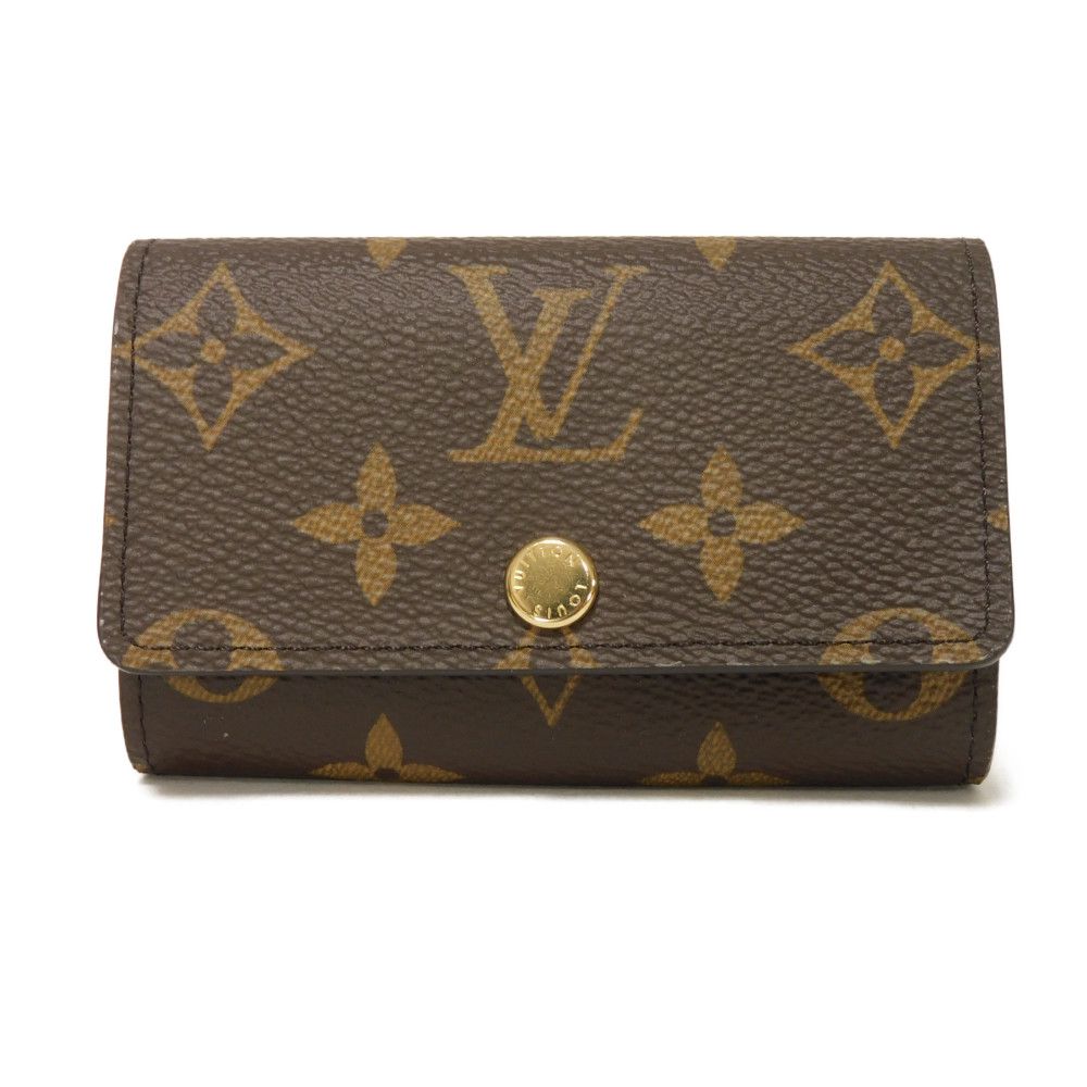 LOUIS VUITTON Key case Key holder  M62630 Monogram canvas x grain leather (embossed) Armagnac Current LV logo flower 6-row brown new RFID IC chip Monogram Multicles 6 unisex(Unisex)
