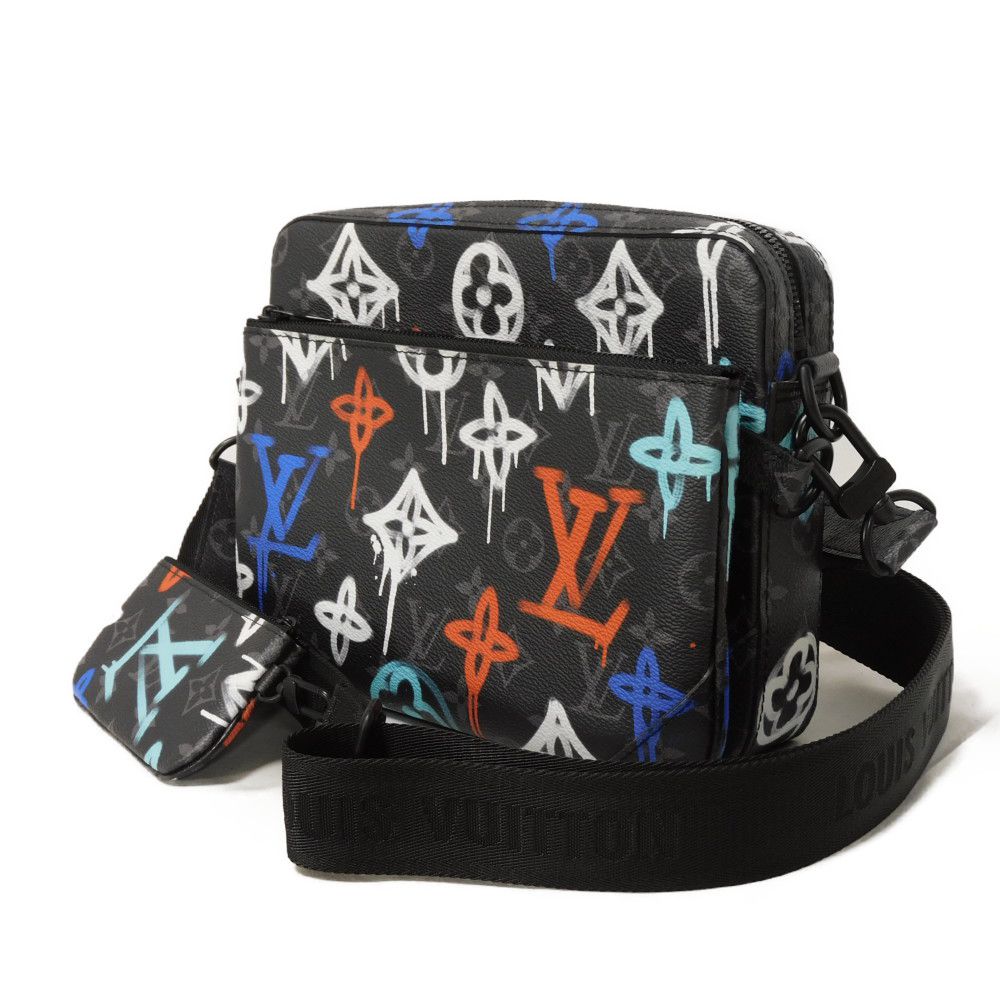 LOUIS VUITTON Shoulder Bag M21396 Monogram Eclipse Canvas Noir monogram eclipse graffiti Trio Messenger