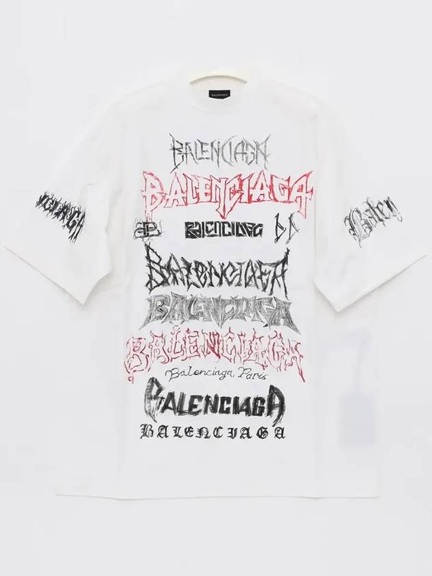 Luxury Balenciaga Trending 2025 Cotton Crew Neck Short Sleeve T-shirt White
