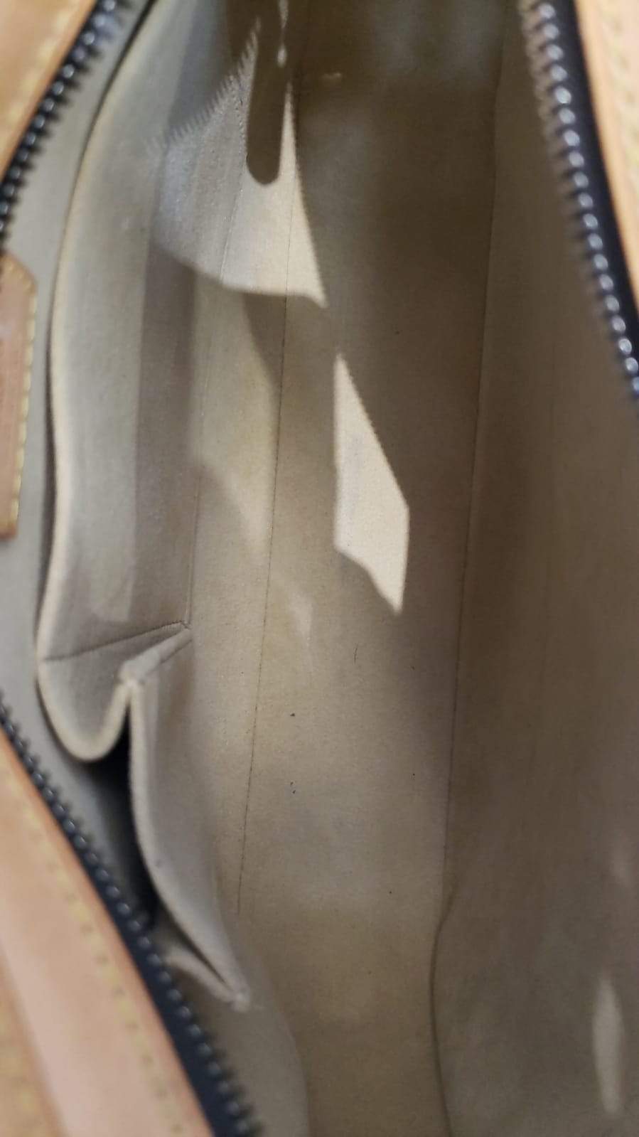 LOUIS VUITTON Hudson GM Monogram Canvas Shoulder Bag Brown