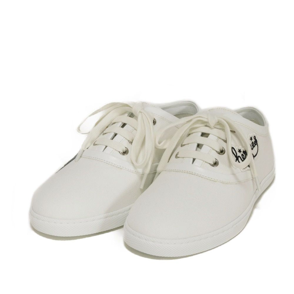 HERMES sneakers cotton white Wappen Innocent 35 5