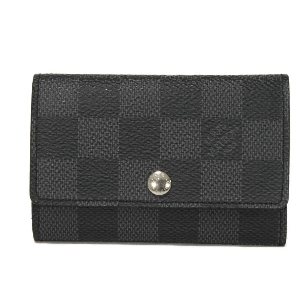 LOUIS VUITTON Key case Key holder  N62662 Damier Graffit canvas x grain leather Noir Damier Graphite Multicles 6
