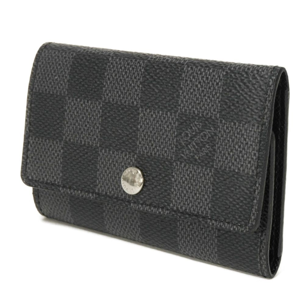 LOUIS VUITTON Key case Key holder  N62662 Damier Graffit canvas x grain leather Noir Damier Graphite Multicles 6