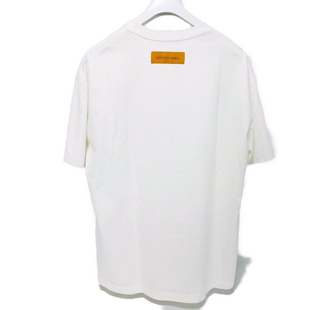 LOUIS VUITTON Short sleeve T-shirt cotton white Graphic logo print crew neck L