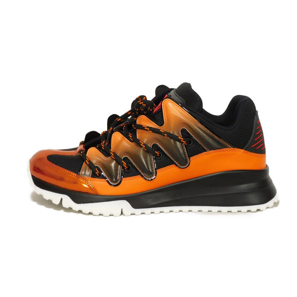 LOUIS VUITTON sneakers Calf leather x rubber Orange LV logo Zigzag Lines 6