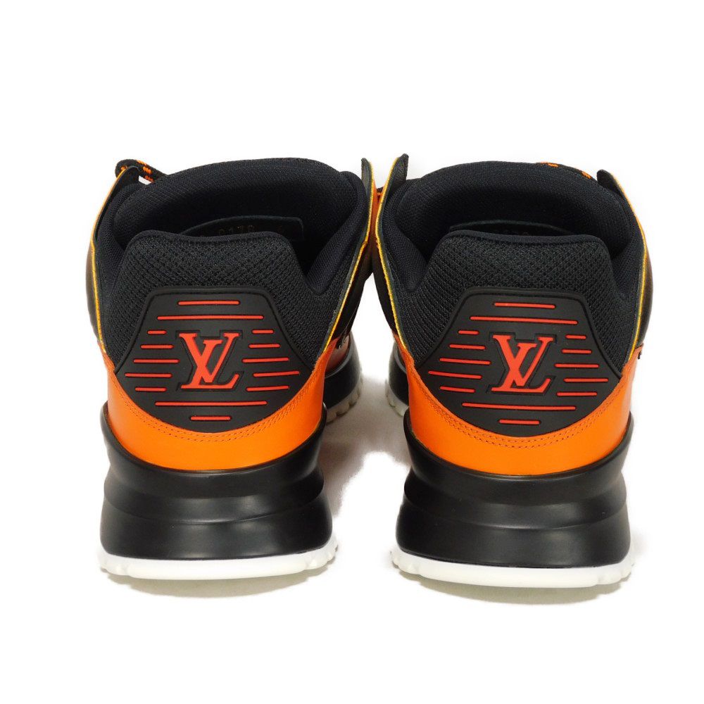 LOUIS VUITTON sneakers Calf leather x rubber Orange LV logo Zigzag Lines 6