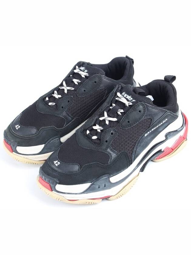Luxury Balenciaga Trending 2025 Triple S black red sneakers 41 5 265