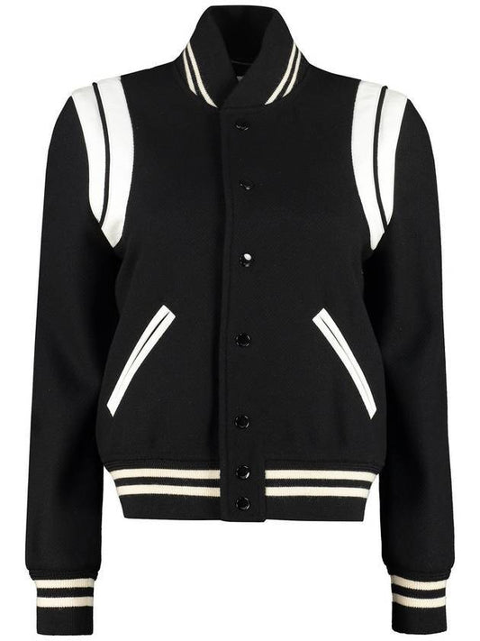 Luxury Saint Laurent Trending 2025 Teddy Jacket In Wool Black