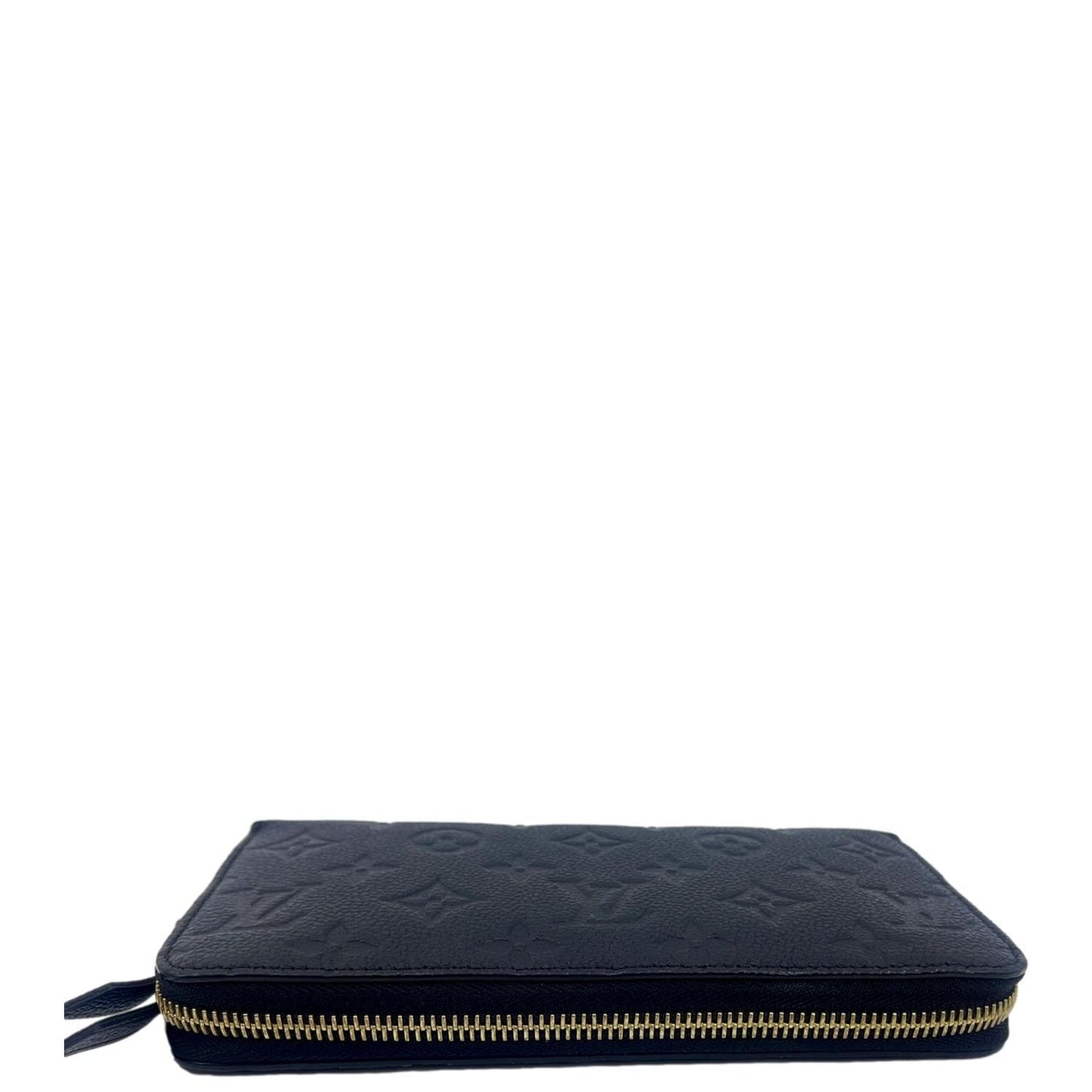 LOUIS VUITTON Monogram Empreinte Leather Zippy Wallet Black - sold