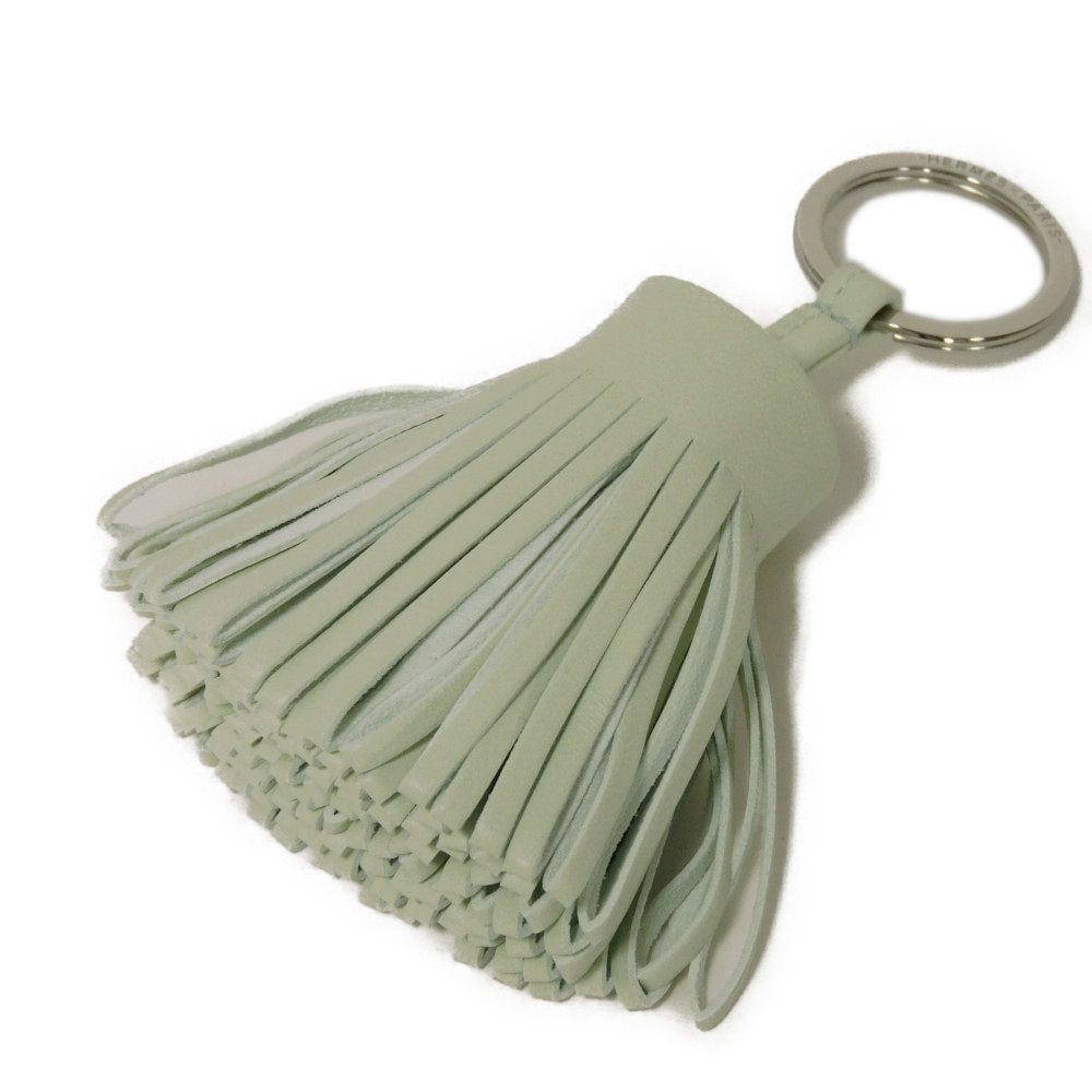 HERMES key ring Anyo Miro Veil Fizz Pastel Light Green Charm Keyring Unused logo ring Carmen Women