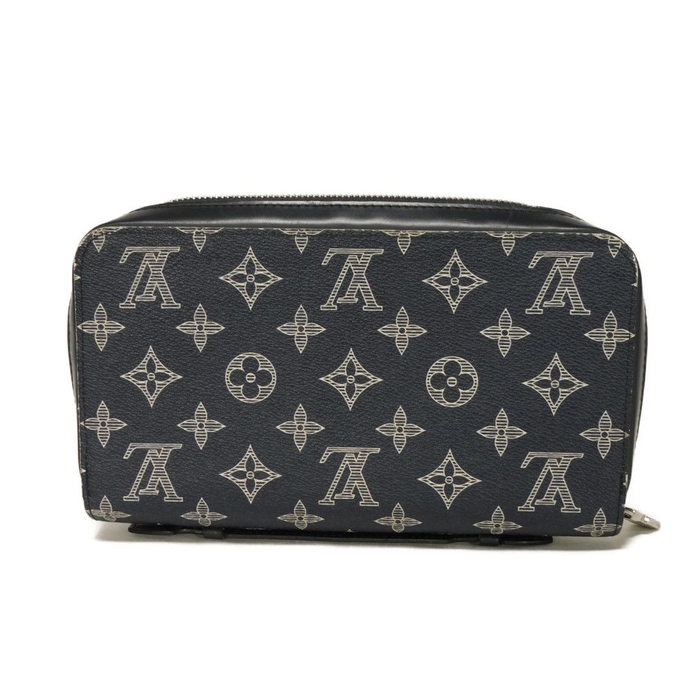 LOUIS VUITTON Long Wallet Purse M66624 Monogram savannah canvas (animal print) x cowhide leather Uncle Monogram savanna Zippy XL