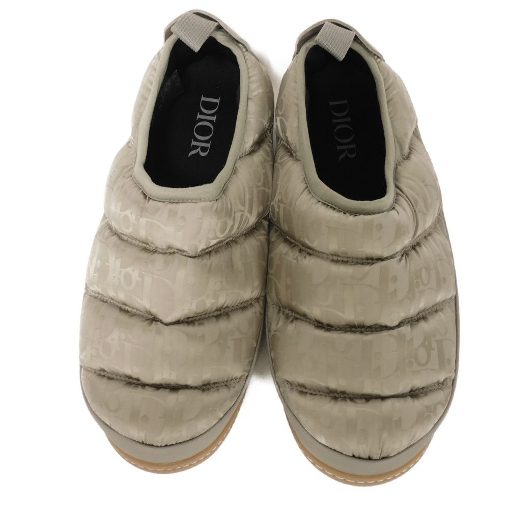 Dior Slip-on 3SA089ZHN_H161 Nylon beige Oblique Quilting Snow Slippers 43