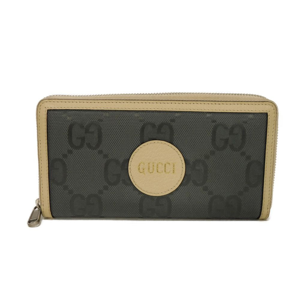 GUCCI Long Wallet Purse 625576 H9HAN 1263 GG nylon x calf leather (embossed) gray GG nylon Off the Grid Zip Around Wallet