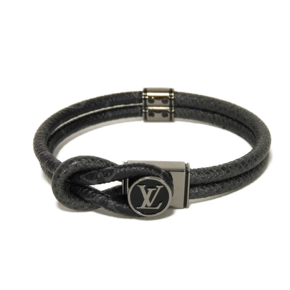 LOUIS VUITTON bracelet M6780E Taiga Leather x Monogram Eclipse Canvas black Taigarama monogram Eclipse Bracelet Loop It