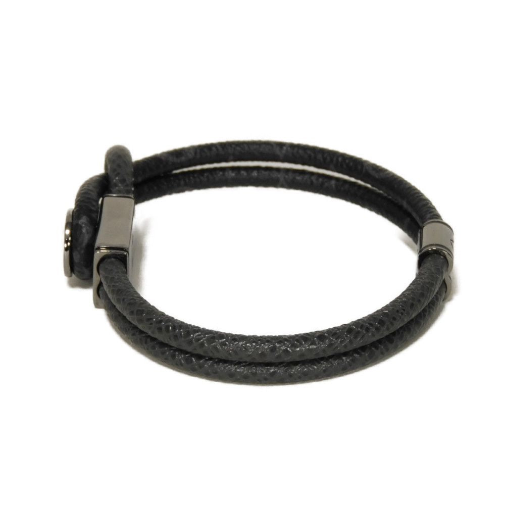 LOUIS VUITTON bracelet M6780E Taiga Leather x Monogram Eclipse Canvas black Taigarama monogram Eclipse Bracelet Loop It