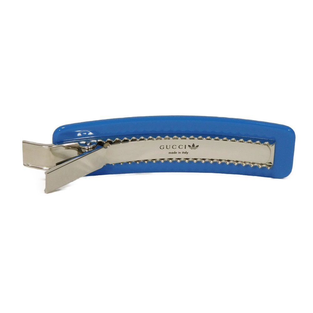 GUCCI Valletta 702940 IAABI 8521 Resin blue Trefoil logo Adidas Crystal Star Hair Clip
