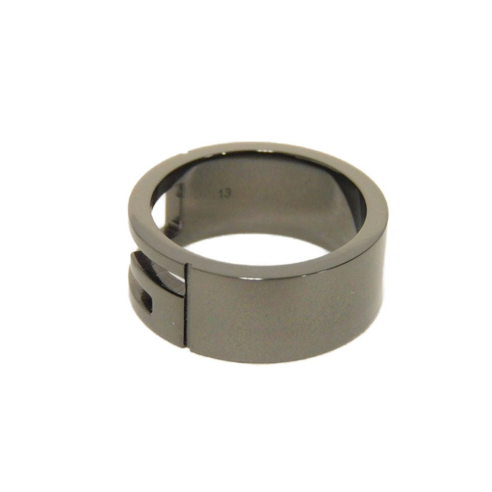 GUCCI Ring 224028 J8400 8195 AG925 Gunmetal Blunted Cutout G